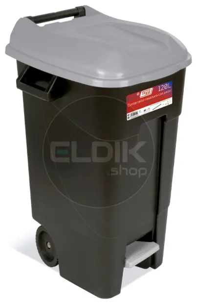 Tayg 120P Afvalcontainer met voetpedaal - 120 liter - grijs - 423000