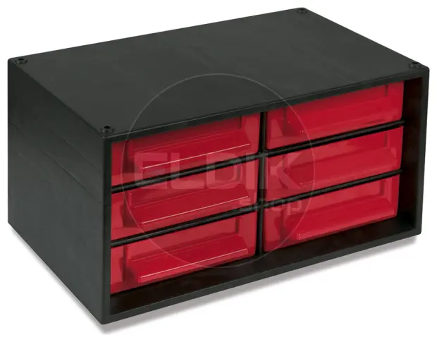 Tayg 346002 Stapelbaar kastje met 6 bakken - 280 x 167 x 140 mm