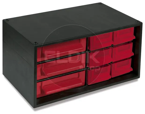 Tayg 347009 Stapelbaar kastje met 9 bakken - 280 x 167 x 140 mm