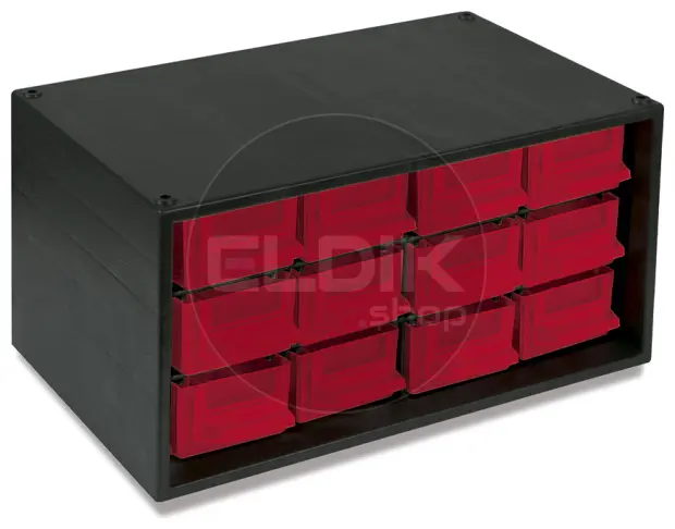 Tayg 348006 Stapelbaar kastje met 12 bakken - 280 x 167 x 140 mm