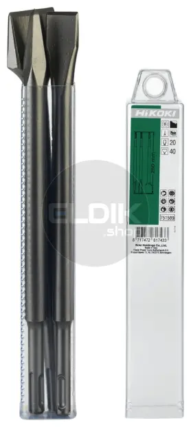 Hikoki 751589 Beitelset SDS-plus 250mm (punt,plat en brede beitel)