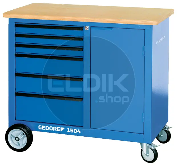 Gedore 1504 0321 Verrijdbare werkbank met 6 laden - 1814958