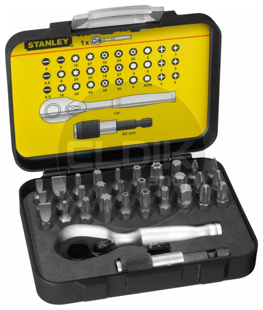 Stanley 1-13-904 Bitset Expert Pro 1/4" - Ratelsleutel (32 delig)
