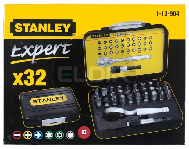Stanley 1-13-904 Bitset Expert Pro 1/4" - Ratelsleutel (32 delig)