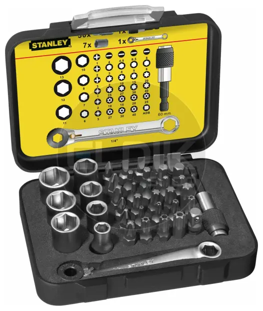 Stanley 1-13-907 Bitset Expert Pro 1/4" - Ringsteeksleutel (40 delig)
