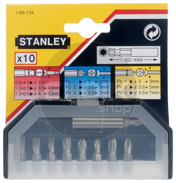 Stanley 1-68-734 Assortiment Bits 10 Delig
