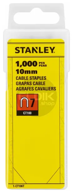 Stanley 1-CT106T Krammen 10mm Type 7 - 1000 Stuks