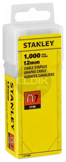 Stanley 1-CT108T Krammen 12mm Type 7 - 1000 Stuks
