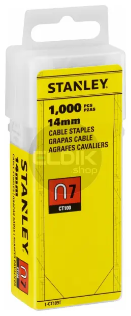 Stanley 1-CT109T Krammen 14mm Type 7 - 1000 Stuks