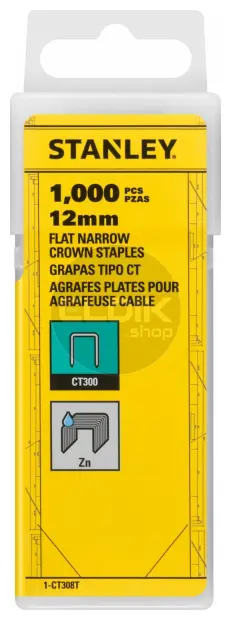 Stanley 1-CT308T Nieten 12mm Type CT - 1000 stuks