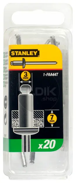 Stanley 1-PAA44T Popnagels 3X7mm - 20 stuks