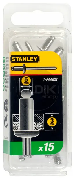 Stanley 1-PAA62T Popnagels 5X3mm -15 stuks