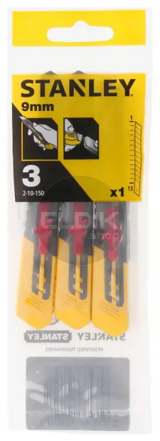 Stanley 2-10-150 Tripack Afbreekmes SM 9 mm | 3 Delige Set