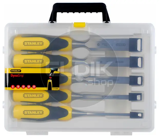 Stanley 2-16-888 Steekbeitelset Dynagrip 5Dlg. (6,10,15,20,25 mm)