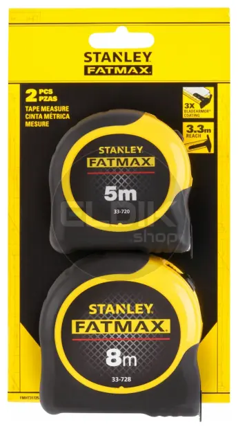 Stanley FMHT31725-0 FATMAX Duopack: Rolbandmaat Blade Armor 8M + 5M