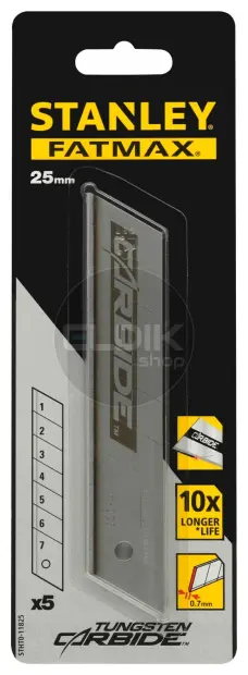 Stanley STHT0-11825 Carbide Reserve Afbreekmes 25 mm | 5 Delige Set