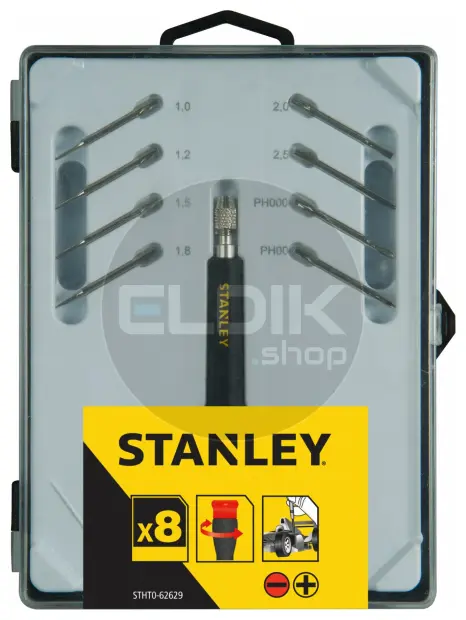Stanley STHT0-62629 Multibit Precisie Schroevendraaierset (Parallel, PH) 8-delig