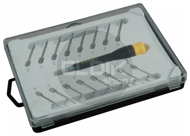 Stanley STHT0-62633 Multibit Precisie Schroevendraaierset (Parallel, PH, T, Hex) 16-delig