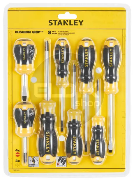Stanley STHT16167-0 Cushiongrip Schroevendraaierset 8-delig: PH, Standaard, Parallel