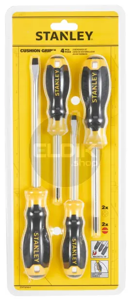 Stanley STHT16169-0 Cushiongrip Schroevendraaierset 4-delig: PH, Standaard