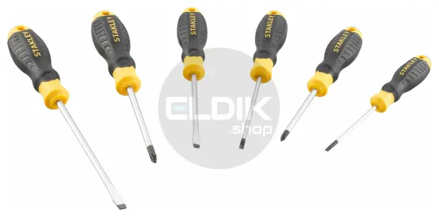 Stanley STHT16172-0 Cushiongrip Schroevendraaierset 6-delig: PZ, Parallel, Standaard