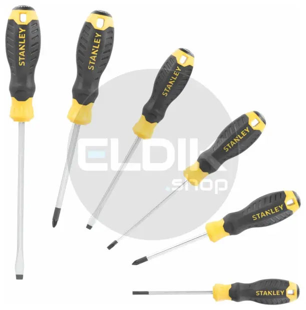 Stanley STHT16172-0 Cushiongrip Schroevendraaierset 6-delig: PZ, Parallel, Standaard