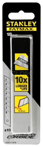 Stanley STHT2-11818 Carbide Reserve Afbreekmes 18 mm | 10 Delige Set