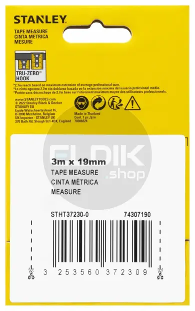 Stanley STHT37230-0 Rolbandmaat Control-Lock 3m - 19mm