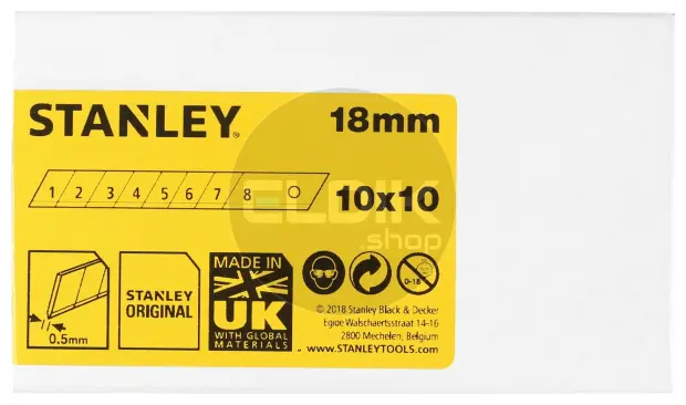 Stanley 1-11-301 Afbreekmesjes 18 mm – 10 x | 10 Delige Set