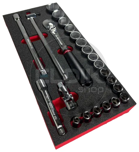 Facom MODM.SL1 Foam Module 26 Delige 1/2” Doppen en hulpstukken