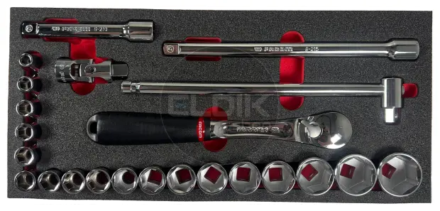 Facom MODM.SL1 Foam Module 26 Delige 1/2” Doppen en hulpstukken