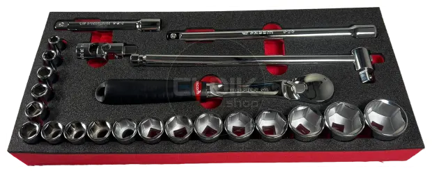 Facom MODM.SL1 Foam Module 26 Delige 1/2” Doppen en hulpstukken