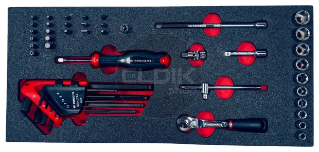 Facom MODM.RL161-36 Foam Module 38 Delige 1/4” Doppen en hulpstukken