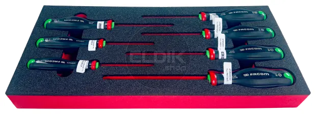 Facom MODM.ATXR Foam Module 7 Delige Resistorx® schroevendraaiers