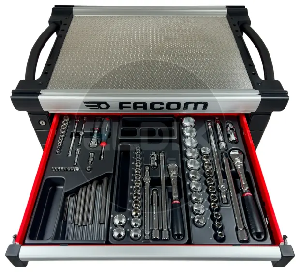 Facom JETCM175BNL Gevulde gereedschapswagen 8 laden | 175-delig in kunststof inlay | Rood
