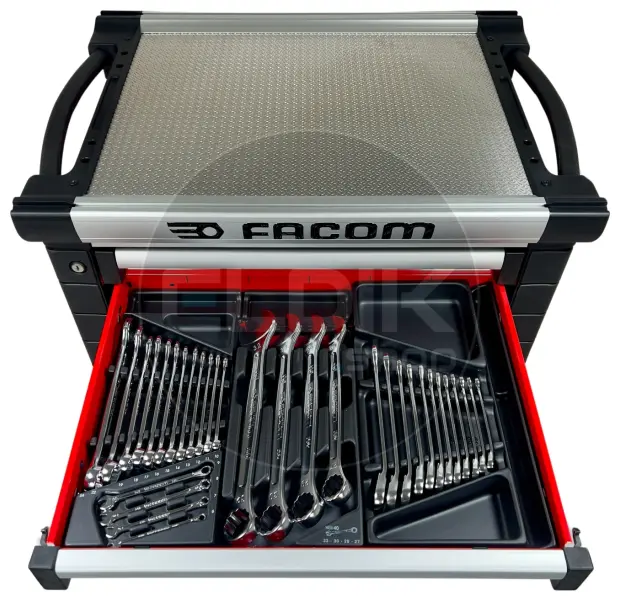 Facom JETCM175BNL Gevulde gereedschapswagen 8 laden | 175-delig in kunststof inlay | Rood