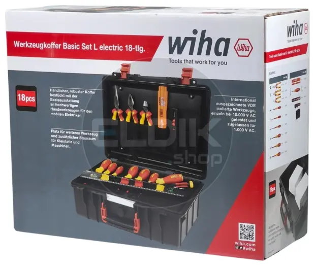Wiha 45530 18 Delige Gevulde Gereedschapskoffer - Elektra