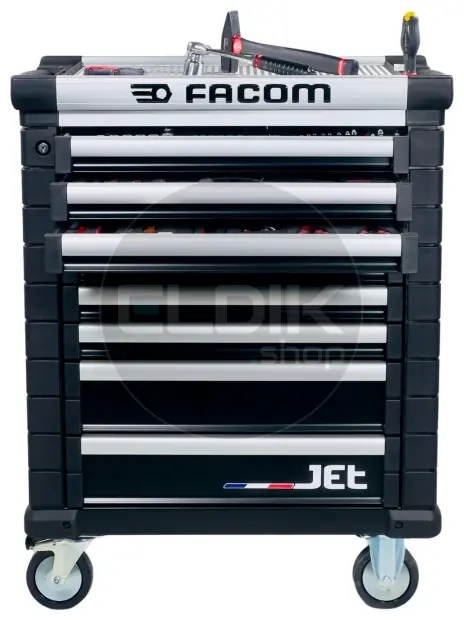 Facom JETCMM115BNL Gevulde gereedschapswagen 8 Laden | 115-delig in Foam inlay | Zwart