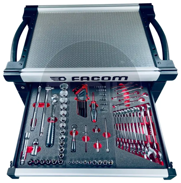 Facom JETCMM115BNL Gevulde gereedschapswagen 8 Laden | 115-delig in Foam inlay | Zwart