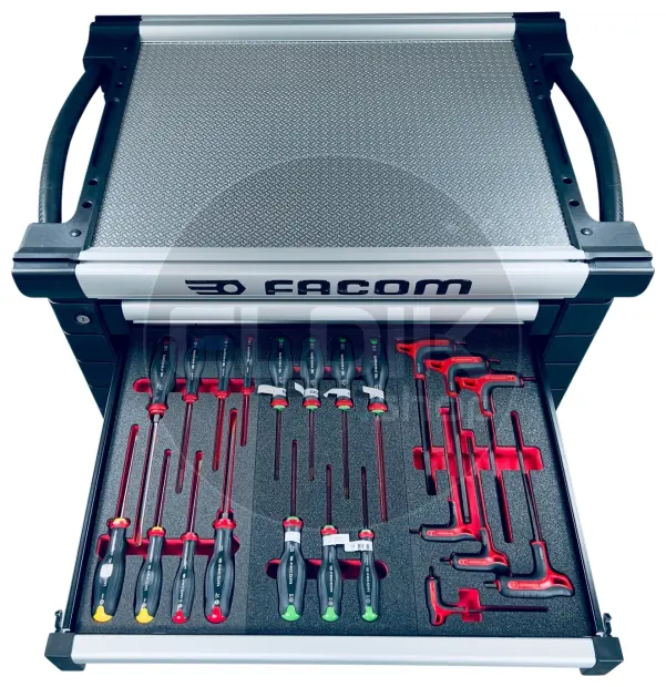 Facom JETCMM115BNL Gevulde gereedschapswagen 8 Laden | 115-delig in Foam inlay | Zwart