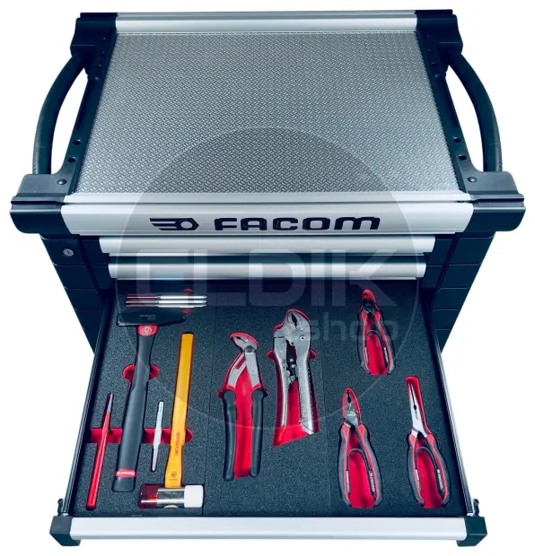 Facom JETCMM115BNL Gevulde gereedschapswagen 8 Laden | 115-delig in Foam inlay | Zwart