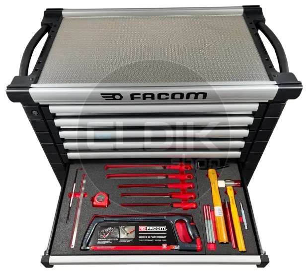 Facom JETCMM215GBNL Gevulde gereedschapswagen 8 Laden | 215-delig in Foam inlay | Zwart