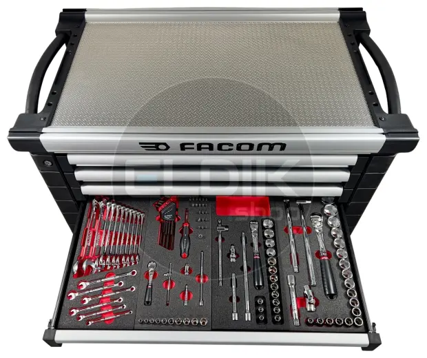 Facom JETCMM215GBNL Gevulde gereedschapswagen 8 Laden | 215-delig in Foam inlay | Zwart