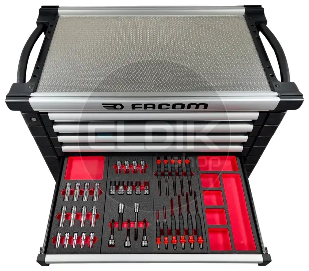 Facom JETCMM215GBNL Gevulde gereedschapswagen 8 Laden | 215-delig in Foam inlay | Zwart