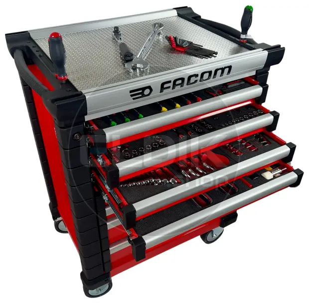 Facom JETCMM150BNL Gevulde gereedschapswagen 8 Laden | 150-delig in Foam inlay | Rood