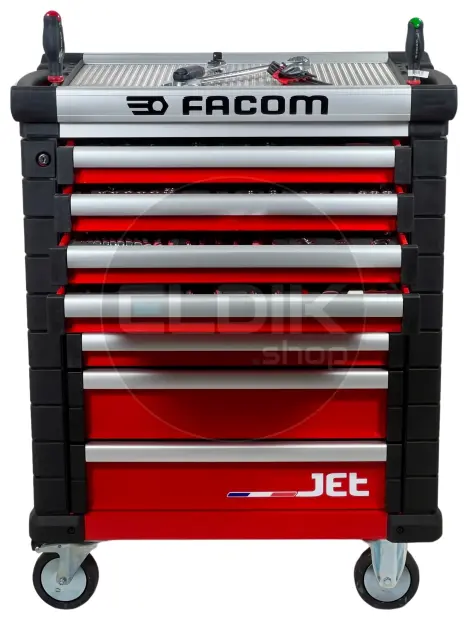 Facom JETCMM150BNL Gevulde gereedschapswagen 8 Laden | 150-delig in Foam inlay | Rood