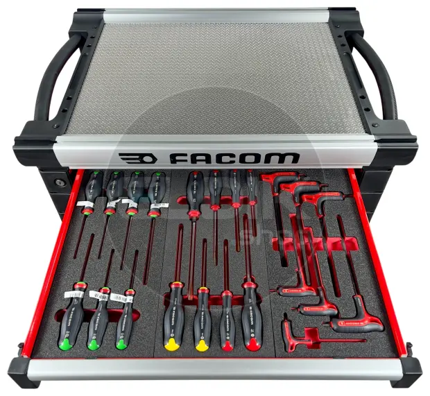 Facom JETCMM150BNL Gevulde gereedschapswagen 8 Laden | 150-delig in Foam inlay | Rood