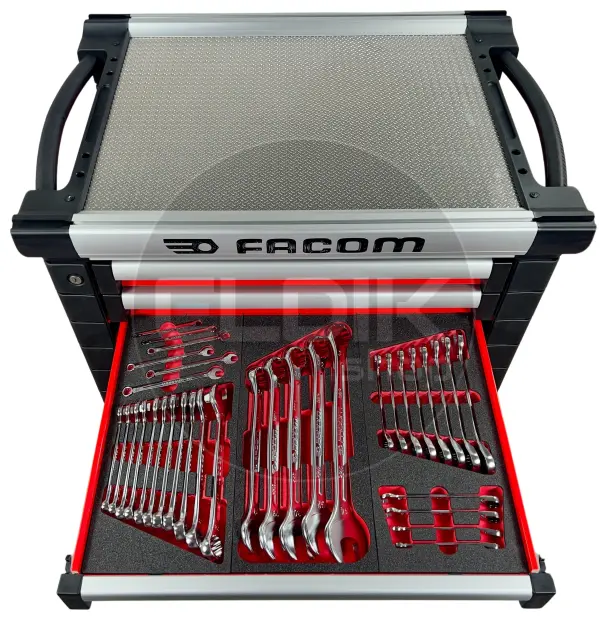 Facom JETCMM150BNL Gevulde gereedschapswagen 8 Laden | 150-delig in Foam inlay | Rood