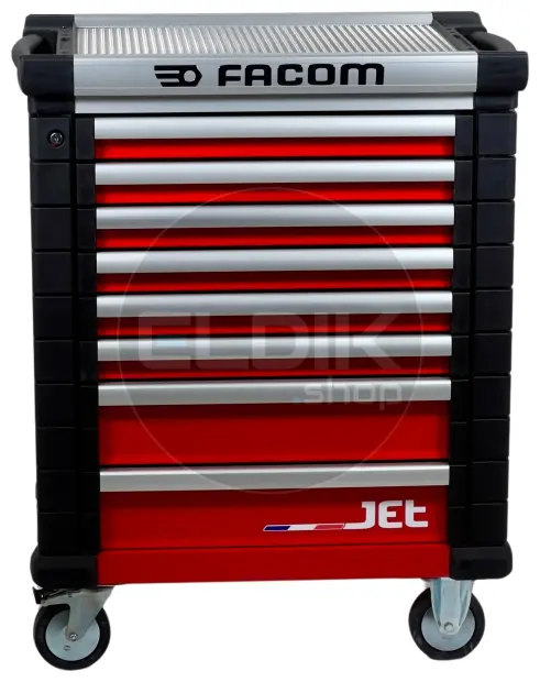 Facom JETCMM150BNL Gevulde gereedschapswagen 8 Laden | 150-delig in Foam inlay | Rood