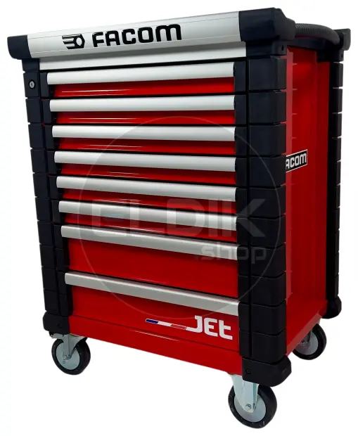 Facom JETCMM150BNL Gevulde gereedschapswagen 8 Laden | 150-delig in Foam inlay | Rood